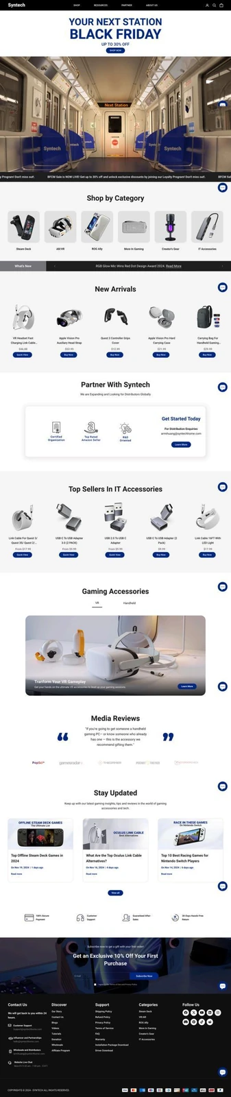 SYNTECH：定制品牌站页面